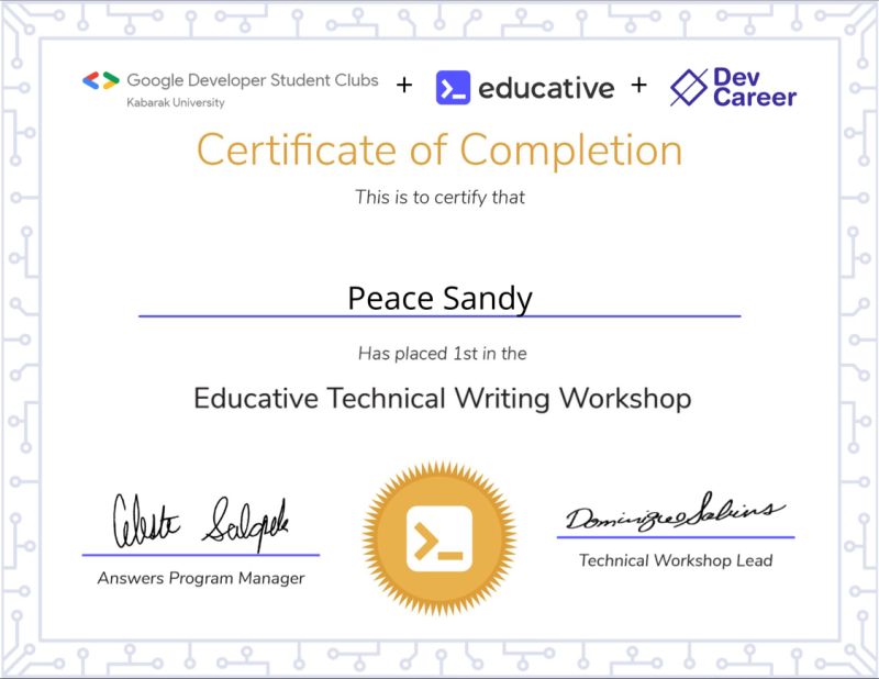 Technical Writing Certificate